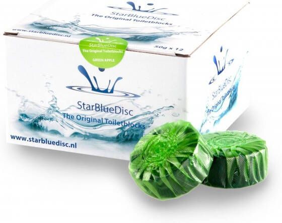 StarBlueDisc toiletblokjes doosje van 12 stuks groen