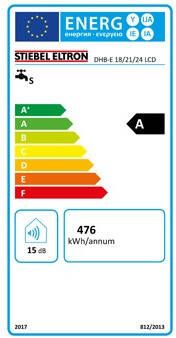 STIEBEL ELTRON Elektronische doorstromer DHB-E 18 21 24 LCD 18 21 24kW 400V 3 PE klasse A IP25 wit