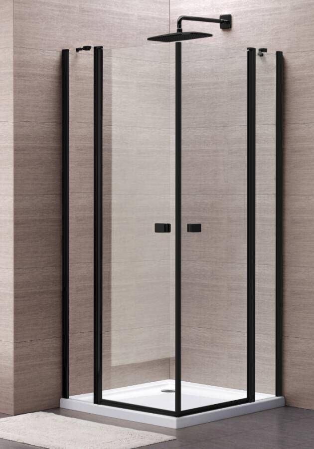 Royal Plaza Hendra draaideur 90x195cm vast segment helder glas met clean coating matzwart profiel 1563461 - Foto 2