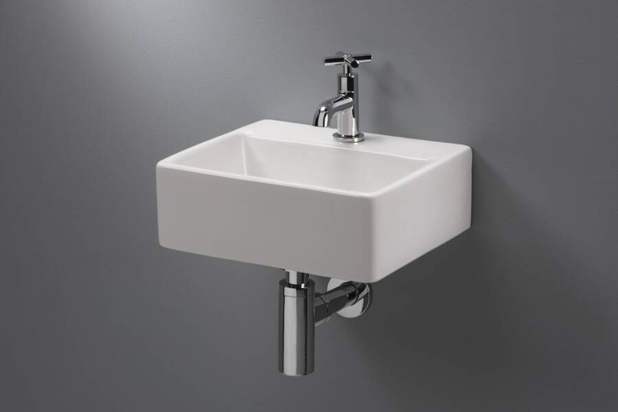 Novara Fontana keramische fontein 34 5x30x12 cm wit zonder overloop