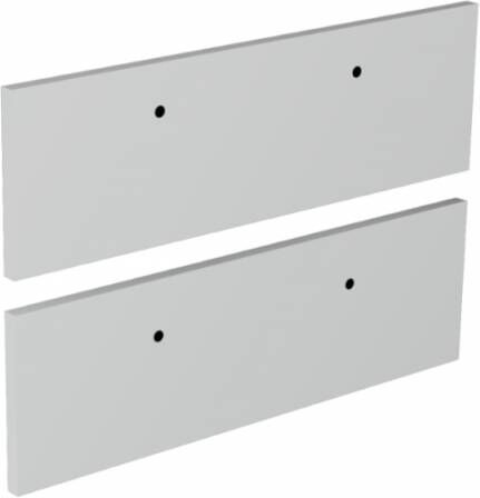 Beaux Montpellier frontenset voor grepen 70x26 hoogglans wit