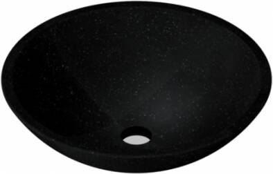 Sub 16 ronde opzetwastafel 40 cm quartz zwart