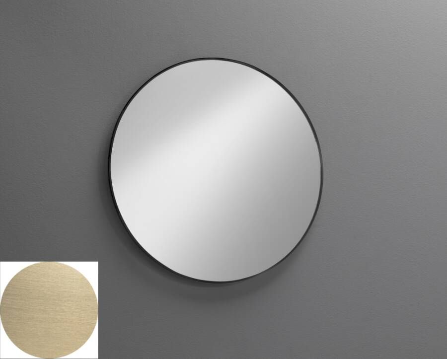 Royal Plaza Merlot spiegel 40x40cm Rond led IP44 Glas Goud mat