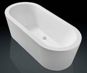 Sub 190 bad vrijstaand 180x80 cm met badwaste en onderstel wit
