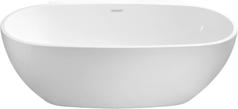 Sub 193 (half)vrijstaand back-to-wall bad ovaal 175x85 cm inclusief badafvoer wit