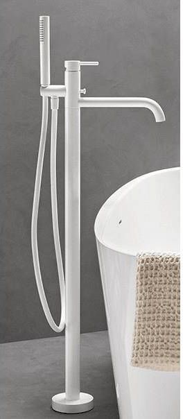 Vtwonen Badkraan Vrijstaand Bad Curve met Douchegarnituur Powder White