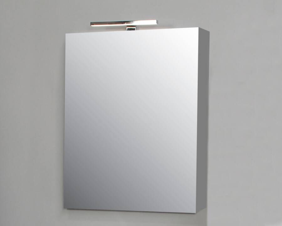 Sub Online 1 deurs spiegelkast met spiegel aan de binnenzijde van de deur 57x14x60cm grijs