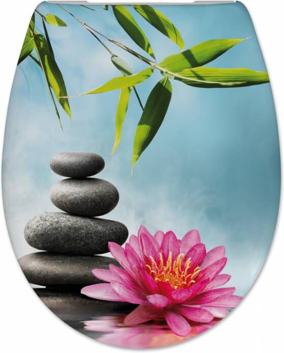 Douche Concurrent Toiletbril Cedo Wellness Print Duroplast Softclose en Quickrelease Toiletzitting