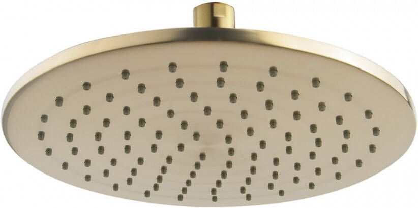 Wiesbaden Hoofddouche Caral Rond 25 cm Antikalk Geborsteld Messing Goud