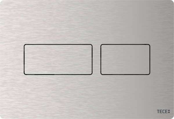 TECE Solid wc-bedieningsplaat voor duospoeling met beschermlaag tegen vingerafdrukken 22 x 15 x 0 6 cm geborsteld RVS