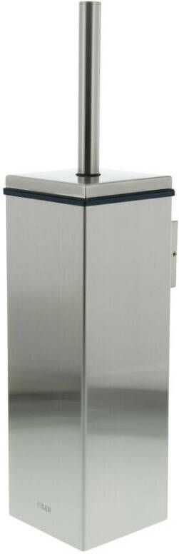 Tiger Items Toiletborstel met houder RVS geborsteld 8.4x40x11cm 282430946 - Foto 2