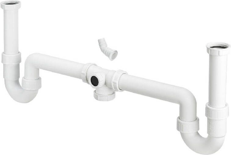 Viega dubbele sifon 7985.09 PP wit uitwendige buisdiameter afvoer 40mm