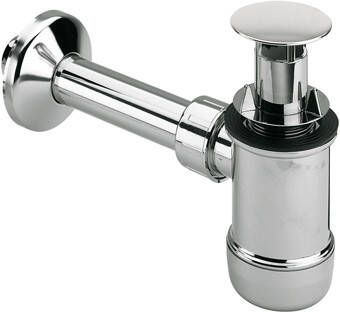 Viega plugbekersifon met uittrekbare standpijp en afdekkap 5 4" x 32mm met muurbuis chroom