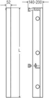 Viega Swift eindconsole v. afsluiting van de zijkant van een voorwand 11.3x14 20cm rechts links draaibaar