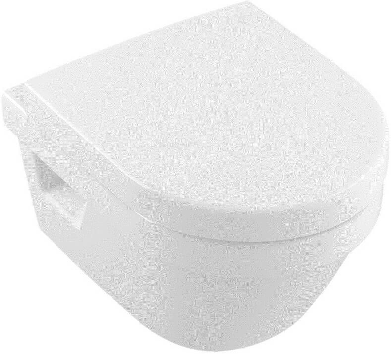 Villeroy & Boch Architectura combipack met wandcloset diepspoel DirectFlush 35x48cm met zitting met softclose en quick release ceramic+ wit 4687hrr1