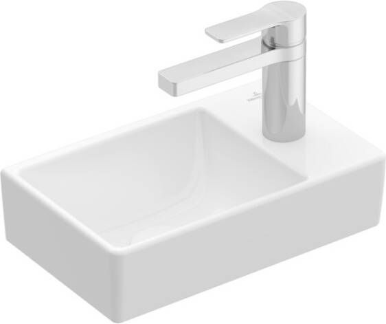 Villeroy & Boch Avento fontein ongeslepen zonder overloop met kraangat en CeramicPlus 36 x 22 x 11 cm wit alpin - Foto 2