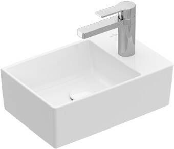 Villeroy & Boch Memento 2.0 fontein met geslepen onderzijde en kraangat rechts zonder overloop CeramicPlus 40 x 26 x 11 1 cm stone white