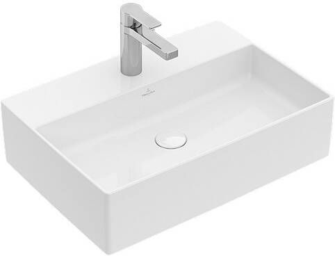 Villeroy & Boch Memento 2.0 opzetwastafel ongeslepen met CeramicPlus en overloop 49 8 x 42 x 13 9 cm stone white