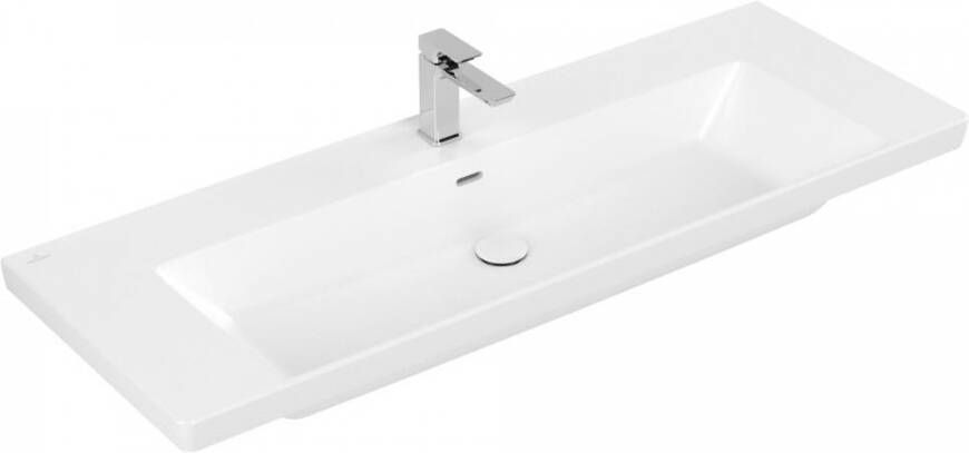 Villeroy & Boch Subway 3.0 Meubelwastafel 1300 x 470 x 170 mm Stone White CeramicPlus 1 kraangat met overloop ongeslepen