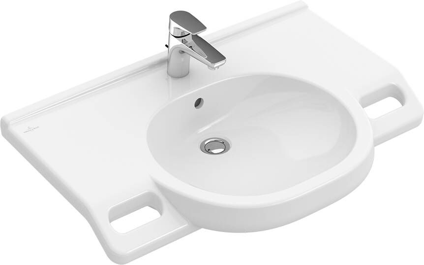 Villeroy & Boch O.novo Vita wastafel Vita met 1 kraangat met overloop 80x55cm wit 41208001 - Foto 2