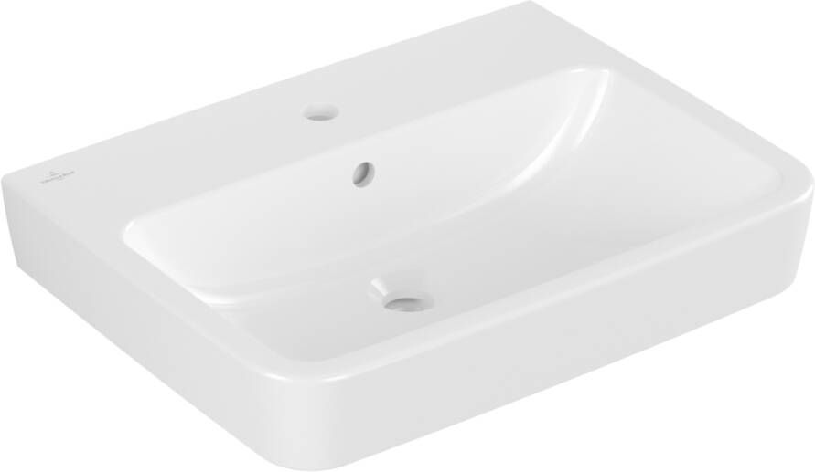 Villeroy & Boch O.novo wastafel geschikt voor 3-gats mengkraan met overloop en AntiBac CeramicPlus 17 5 x 60 x 46 cm wit alpin