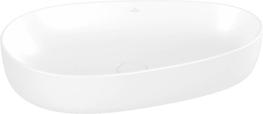 Villeroy & Boch Antao opzetwastafel 65x40cm asymmetrisch stone white C+