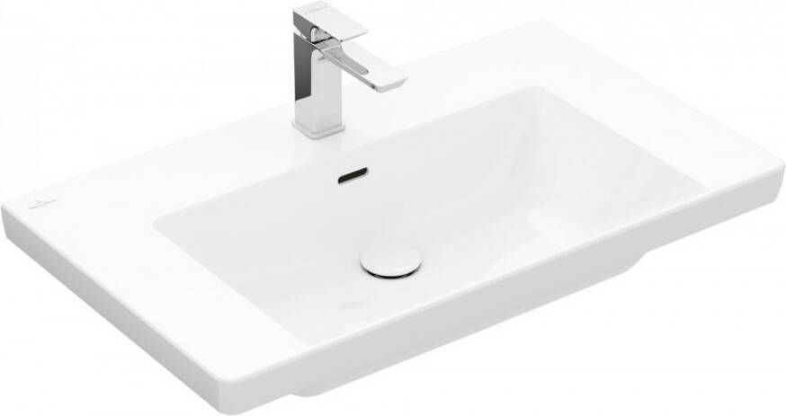 Villeroy & Boch Subway 3.0 Meubelwastafel 800 x 470 x 165 mm Stone White CeramicPlus met overloop ongeslepen - Foto 3