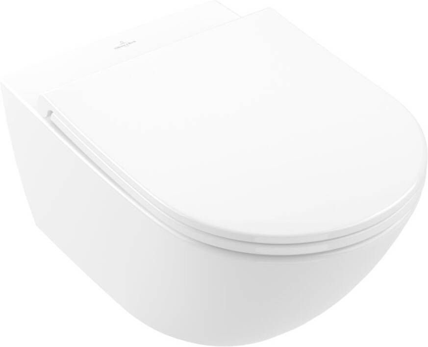 Villeroy & Boch Universo toiletpack met hangend toilet softclose toiletzitting en TwistFlush 37 x 56 x 36 cm wit alpin - Foto 1