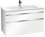 Villeroy & Boch Venticello wastafelonderkast 75.3x59cm 2x lade glossy wit A92501DH - Thumbnail 2