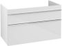 Villeroy & Boch Venticello wastafelonderkast 95.3x59cm 2x lade glossy wit A92601DH - Thumbnail 2