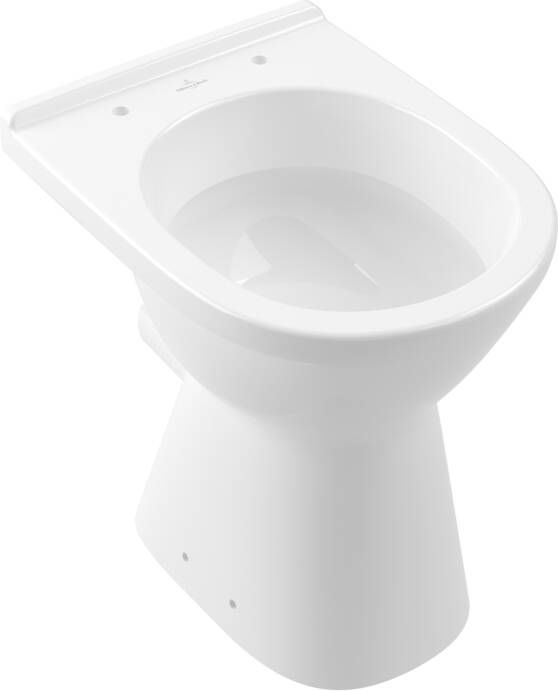 VILLEROY&BOCH ViCare staand vlakspoelcloset 355x480mm zonder spoelrand voorheen ViCare ovaal afvoer horizontaal Wit Alpin