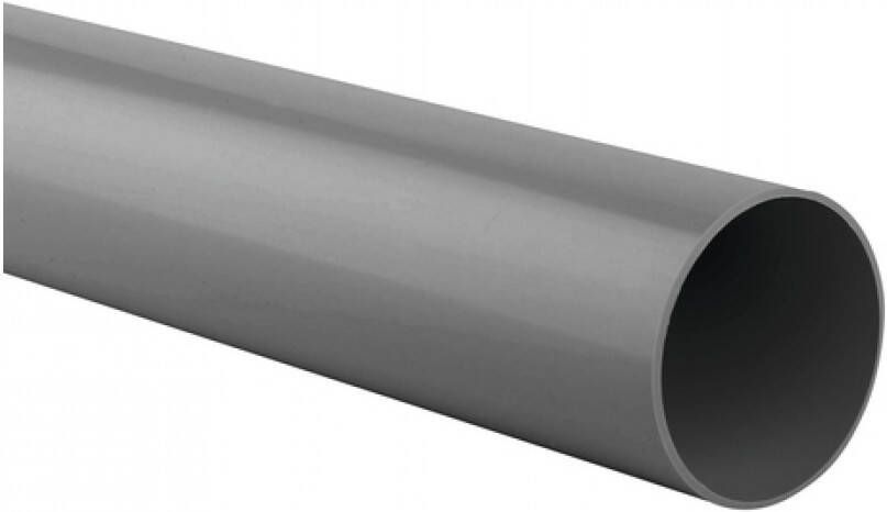 WAVIN Hwa kunststof buis PVC U buiseind x buiseind 100x1.8mm grijs afname per 4m