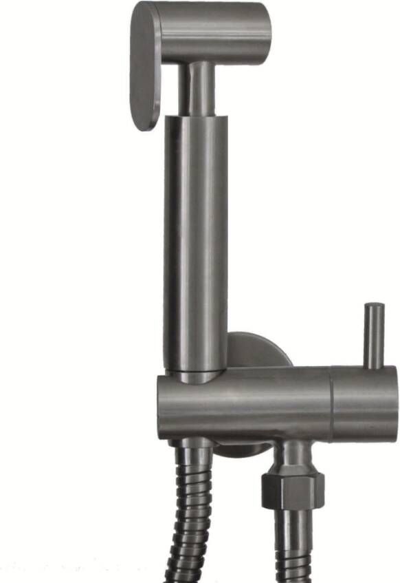 Wiesbaden 304 bidetset met handdouche en doucheslang RVS 29.4310