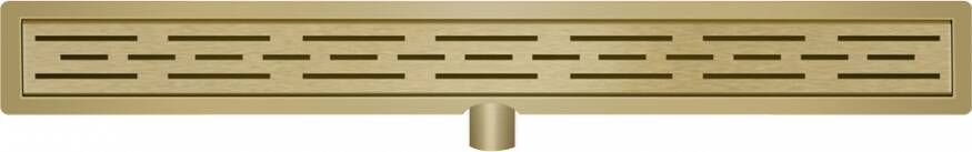 Wiesbaden Douchegoot Geborsteld Goud FLENS 90 CM met Uitneembaar Sifon + Uitneembaar Haarfilter - Foto 4