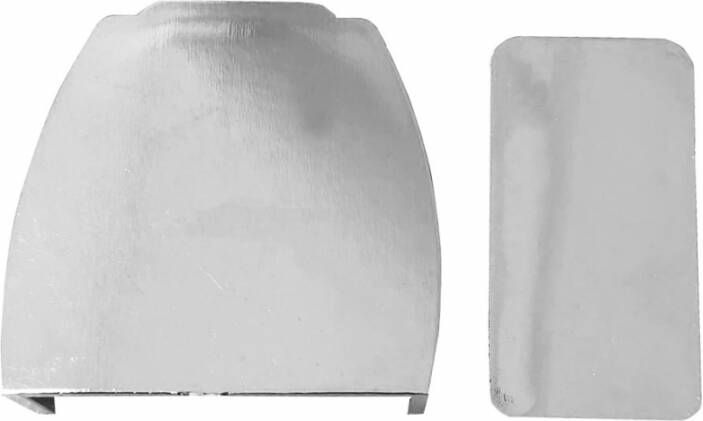 Wiesbaden Sub Eco kunststof afdekkapje voor muurprofiel chroom