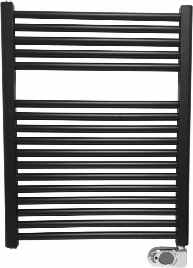 Wiesbaden Elara EL elektrische handdoek radiator 77x60 cm 400 watt zwart mat