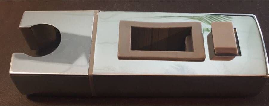 Wiesbaden Rombo glijstukje voor thermostatische regendoucheset opbouw chroom - Foto 2