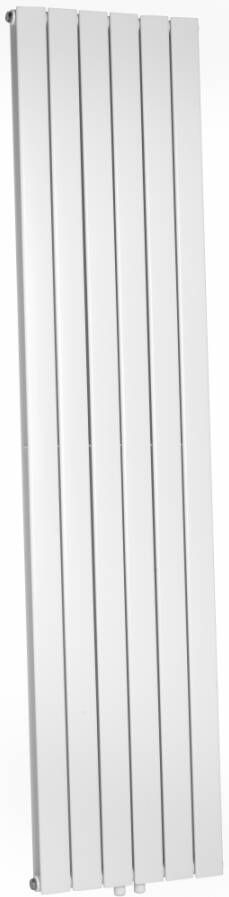 Wiesbaden Designradiator Millennium Dubbel 200x45cm 1461 Watt Mat Wit middenonderaansluiting