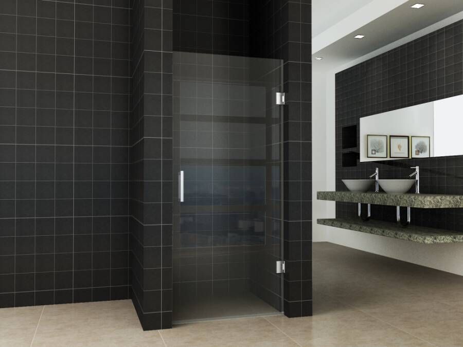 Wiesbaden Douchedeur Havana Nisdeur Draaideur 100x200cm Antikalk Helder Glas Chroom Profielloos 8mm Veiligheidsglas Easy Clean - Foto 4