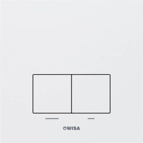 Wisa Delos Bedieningspaneel rechthoek 16x16x1 dualflush aluminium wit mat 8050420320
