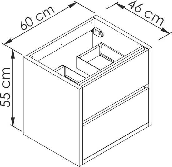 Allibert Badmeubelkast Sense 60 cm Sense Eik Arlington