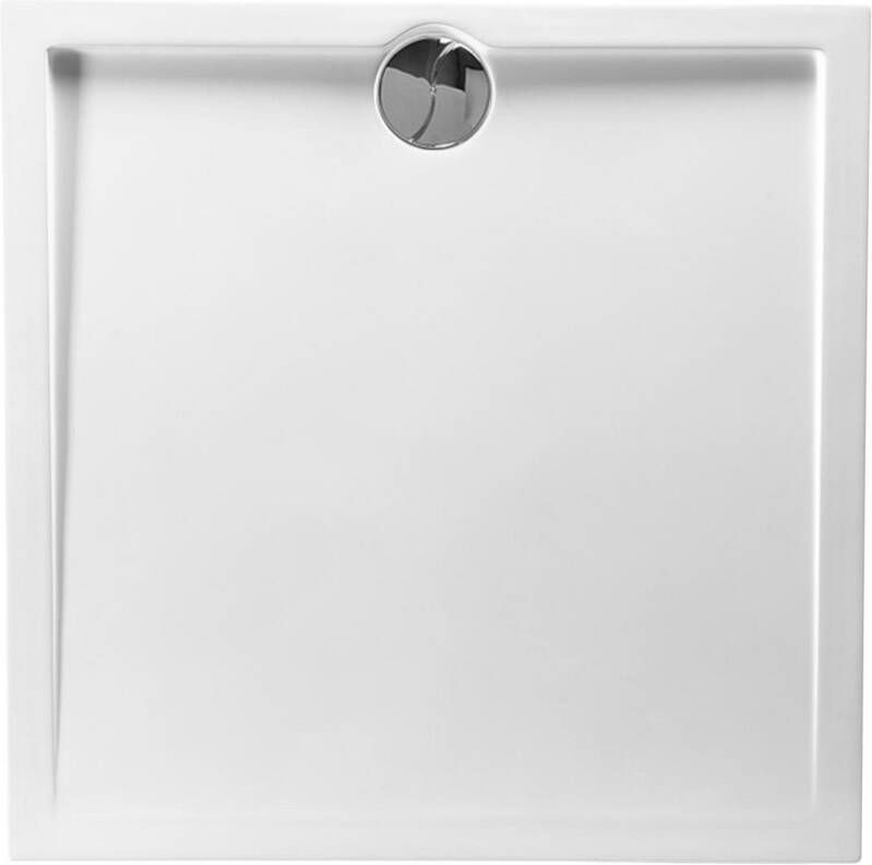 Allibert Douchebak Slim Laag Vierkant 90x90x4cm Polybeton Wit