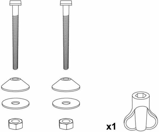 Allibert Hechtingset Metaal Opties Voor Regelplaat WC-Zittingen