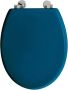 Allibert Toiletzitting Bolivia Geperst Hout 36 2x5 2x45 cm Glanzend Blauw - Thumbnail 2