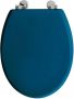 Allibert Toiletzitting Bolivia Geperst Hout 36 2x5 2x45 cm Glanzend Blauw - Thumbnail 2