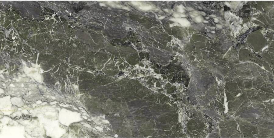 Ape Grupo Vloertegel Breccia Viridi 60x120 cm Gepolijst Grijs Marmerlook