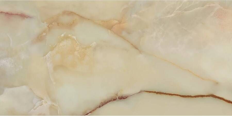 Ape Grupo Vloertegel Onice Honey 60x120 cm Gepolijst Bruin Marmerlook