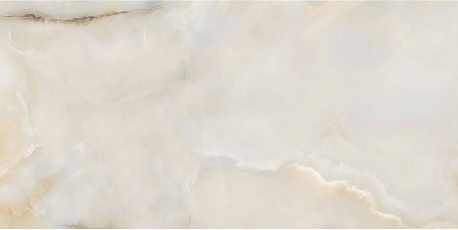 Ape Grupo Vloertegel Onice Nacar 60x120 cm Gepolijst Creme Marmerlook