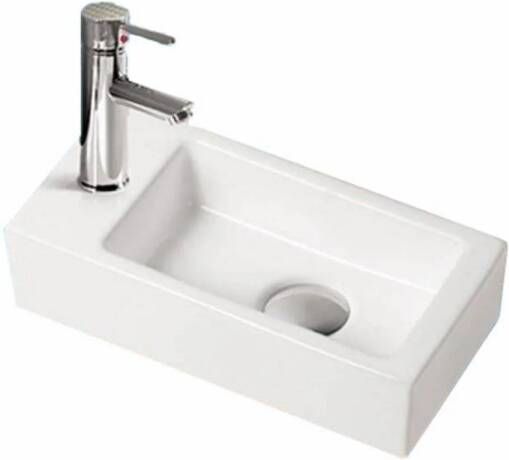 Aqua Royal Keramisch Fontein Qubic Mini 36 5X18X9 cm Rechts Links Kraangat Links