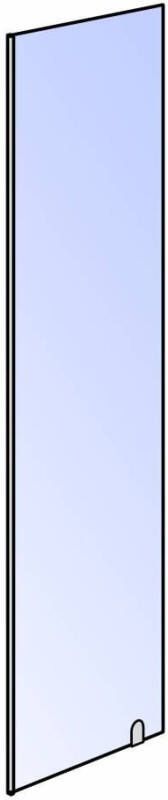 Sanilux Klik Zijwand 40 cm 8mm veiligheidsglas voor Inloopdouche - Foto 1